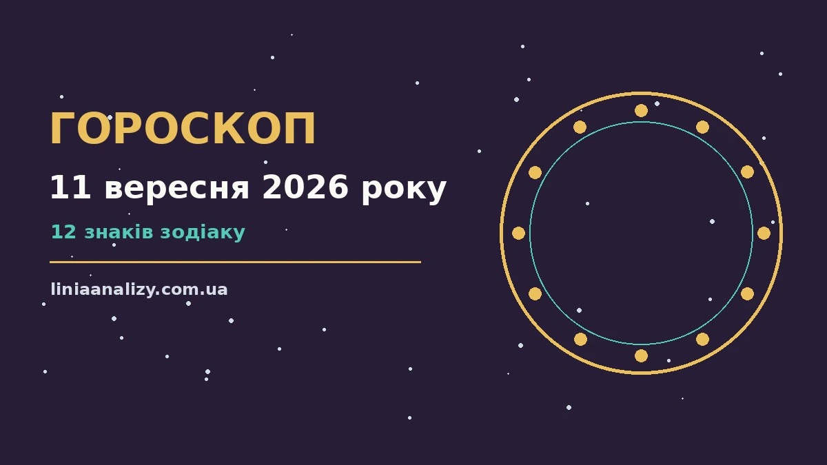 Гороскоп на 11 вересня 2026 року: перспективи для 12 знаків про настрій, справи та гроші