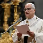 Папа Лев XIV під час виступу перед європейськими лідерами у Меці